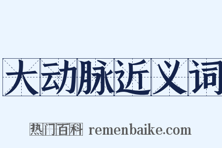 大动脉近义词是什么意思的图片